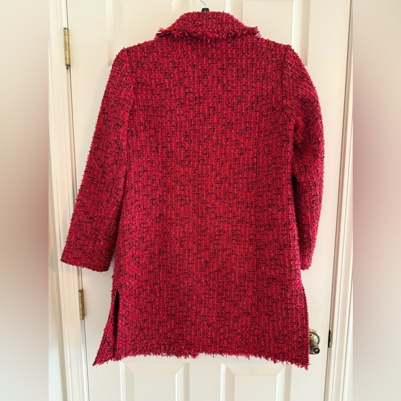 Chico's Vibrant Red Tweed Blazer - Picture 2 of 4